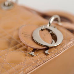 Christian Dior Medium Lady Dior Patent Beige