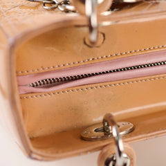 Christian Dior Medium Lady Dior Patent Beige