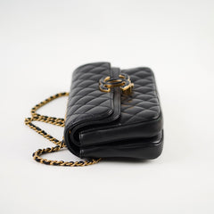 Chanel Seasonal Chic Enamel Flap Black
