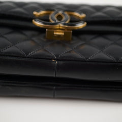 Chanel Seasonal Chic Enamel Flap Black
