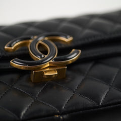Chanel Seasonal Chic Enamel Flap Black