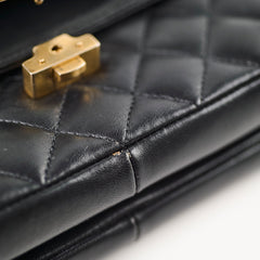 Chanel Seasonal Chic Enamel Flap Black
