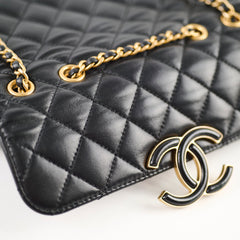 Chanel Seasonal Chic Enamel Flap Black