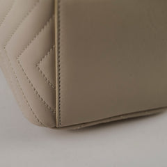 Saint Laurent Mini Joy Matelasse Leather Bucket Bag Cream