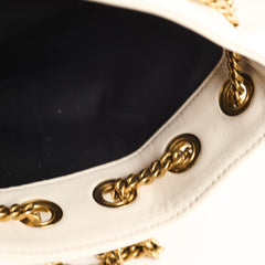 Saint Laurent Mini Joy Matelasse Leather Bucket Bag Cream