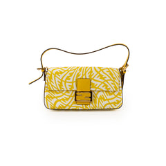 Fendi Baguette Vertigo Shoulder Bag Yellow/White