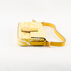 Fendi Baguette Vertigo Shoulder Bag Yellow/White