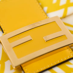 Fendi Baguette Vertigo Shoulder Bag Yellow/White