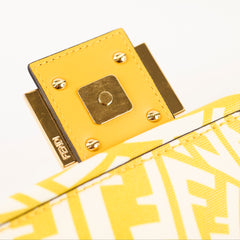 Fendi Baguette Vertigo Shoulder Bag Yellow/White