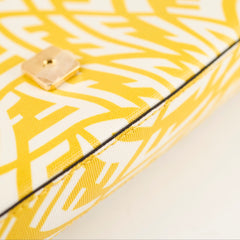 Fendi Baguette Vertigo Shoulder Bag Yellow/White