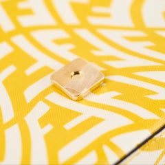 Fendi Baguette Vertigo Shoulder Bag Yellow/White