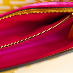 Fendi Baguette Vertigo Shoulder Bag Yellow/White