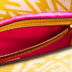 Fendi Baguette Vertigo Shoulder Bag Yellow/White