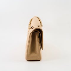 Chanel Double Flap Jumbo Caviar Beige Clair GHW 14 Series