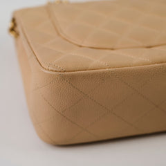 Chanel Double Flap Jumbo Caviar Beige Clair GHW 14 Series