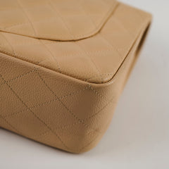 Chanel Double Flap Jumbo Caviar Beige Clair GHW 14 Series