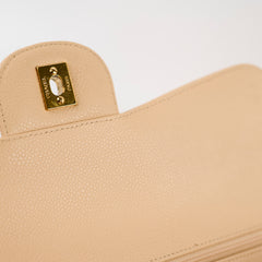 Chanel Double Flap Jumbo Caviar Beige Clair GHW 14 Series