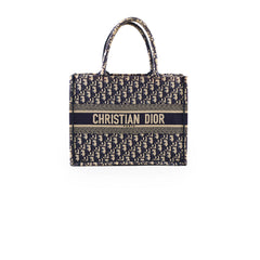 Christian Dior Medium Book Tote Oblique Navy