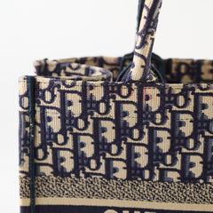 Christian Dior Medium Book Tote Oblique Navy