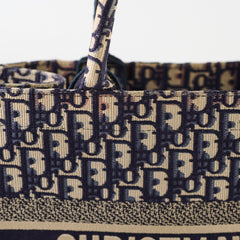 Christian Dior Medium Book Tote Oblique Navy