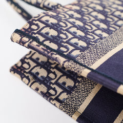 Christian Dior Medium Book Tote Oblique Navy