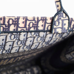 Christian Dior Medium Book Tote Oblique Navy