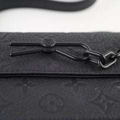 Louis Vuitton Steamer Wearable Wallet Taurillion Monogram Black