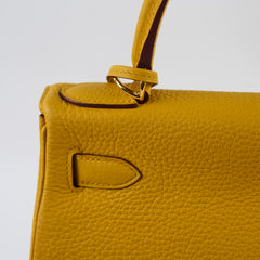Hermes Kelly 28 Togo Leather Jaune Ambre GHW Y stamp