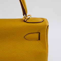 Hermes Kelly 28 Togo Leather Jaune Ambre GHW Y stamp