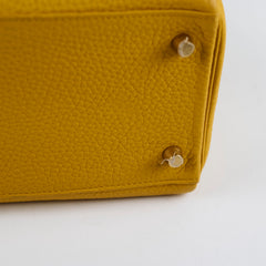 Hermes Kelly 28 Togo Leather Jaune Ambre GHW Y stamp