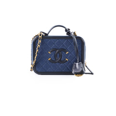 Chanel Filligree Vanity Navy/Black