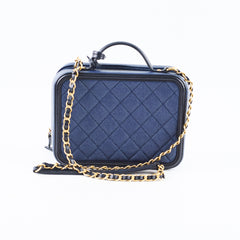 Chanel Filligree Vanity Navy/Black