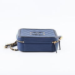 Chanel Filligree Vanity Navy/Black