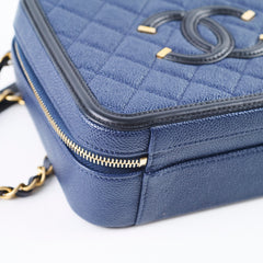 Chanel Filligree Vanity Navy/Black