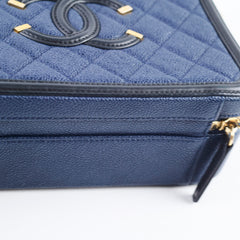Chanel Filligree Vanity Navy/Black