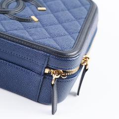 Chanel Filligree Vanity Navy/Black