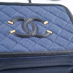 Chanel Filligree Vanity Navy/Black