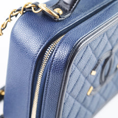 Chanel Filligree Vanity Navy/Black