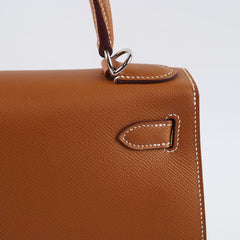 Hermes Kelly 28 Gold PHW D Stamp