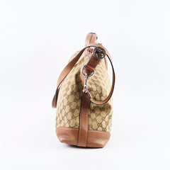 Gucci GG Canvas Hobo Shoulder Bag Brown