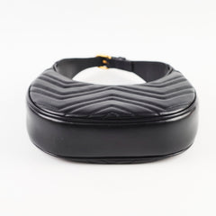 Gucci GG Marmont Half-Moon Bag Black