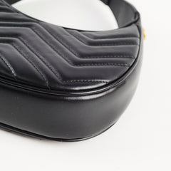 Gucci GG Marmont Half-Moon Bag Black