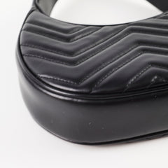 Gucci GG Marmont Half-Moon Bag Black