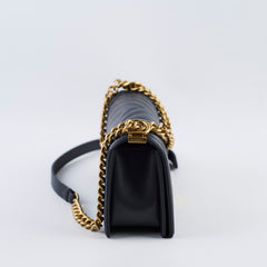 Chanel Old Medium Boy Grey Microchip