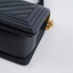 Chanel Old Medium Boy Grey Microchip