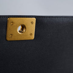 Chanel Old Medium Boy Grey Microchip