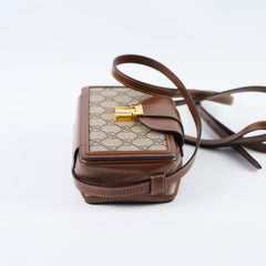 Gucci GG Surpreme Mini Clasp Bag Brown