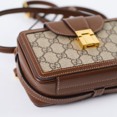 Gucci GG Surpreme Mini Clasp Bag Brown