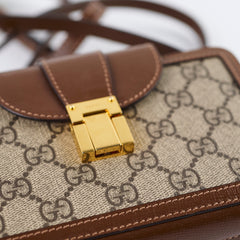 Gucci GG Surpreme Mini Clasp Bag Brown