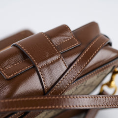 Gucci GG Surpreme Mini Clasp Bag Brown